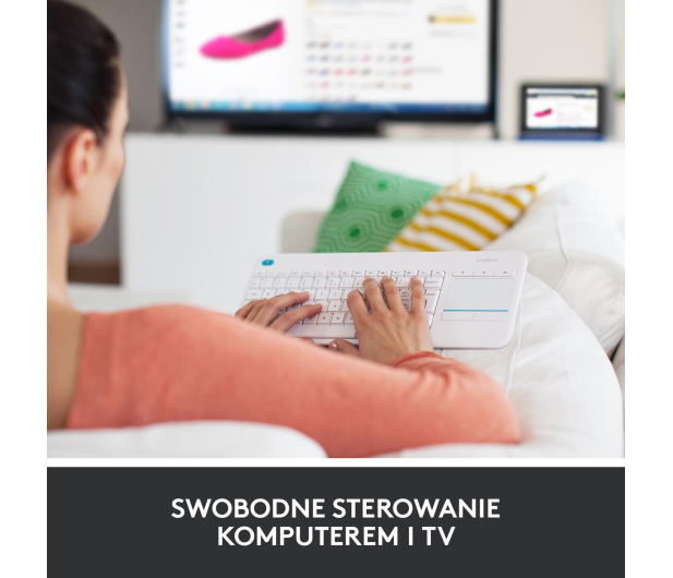 LOGITECH Media K400 plus Biala - 276511 - zdjęcie 7